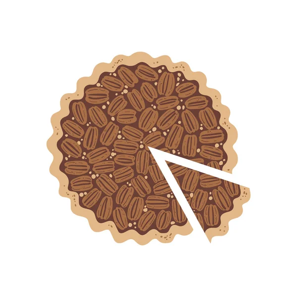 Geleneksel Şükran Günü cevizli turta elle çizilmiş. Dünya cevizli turta günü