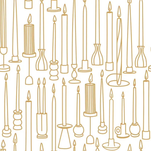 Farklı el çizimlerinin vektörsüz deseni beyaz arkaplanda izole edilmiş karalama çizimi mumu