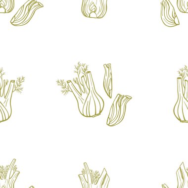 El yapımı rezene kökü pürüzsüz desen. Kumaş, tekstil, ambalaj kağıdı ve menü için basit mutfak tasarımı