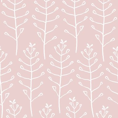 El çizimi soyut çiçek desenli. Moda, tekstil ve ambalaj kağıtları için siluet tasarımı yapar