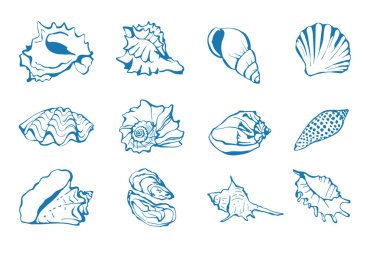 El yapımı deniz kabukları robot resim şeklinde. Tebrik kartları, davetiyeler, poster, kartpostallar, markalaşma, logo tasarımı için basit tasarım