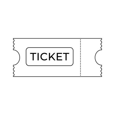 Ticket line art vector