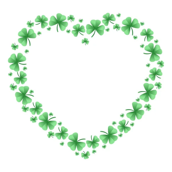 Yonca yapraklı kalp şeklinde bir çerçeve