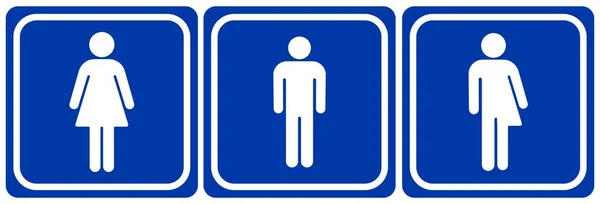 Σύνολο Συμβόλων Φύλου Μπλε Φόντο — Διανυσματικό Αρχείο