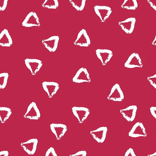 手描きのパターンビデオマゼンタ上の不規則な三角形背景 — ストックベクタ