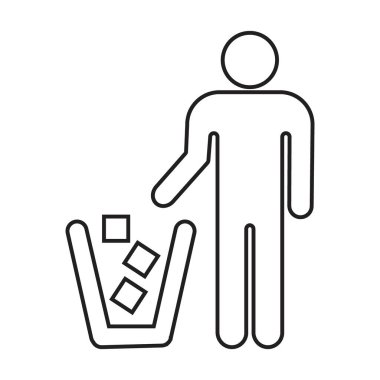 Çöp sembolü. Çöp işareti yok.