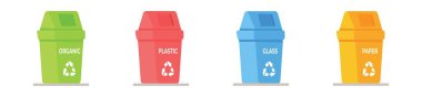 Çöp kutularının vektör illüstrasyonuName.