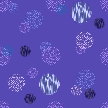 Çemberli soyut geometrik kusursuz desen. Moda el yapımı kumaşlar. Kağıt, duvar kağıdı, kumaş, iç dekorasyon için modern soyut tasarım. Duvar kağıdı. Vektör illüstrasyonu