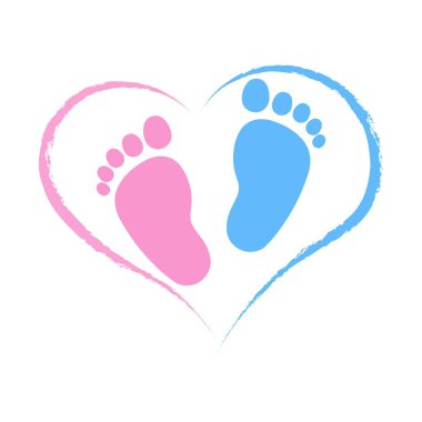 Baby foot print vector