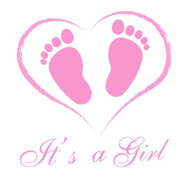 Pembe bebek davet duş tebrik kartı