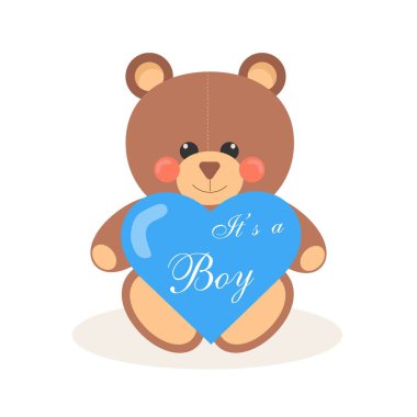 It's a boy lettering.Bear with love heart