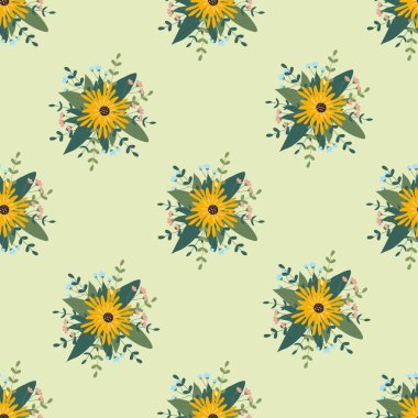 Flower arrangement seamless pattern. Background for wallpapers, textiles, papers, fabrics