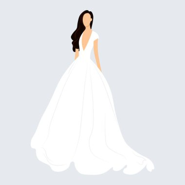 Gece elbisesi içindeki soyut genç kadın.