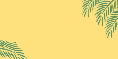 Minimal floral abstract long banner. Vector summer background with organic shapes and copy space for text