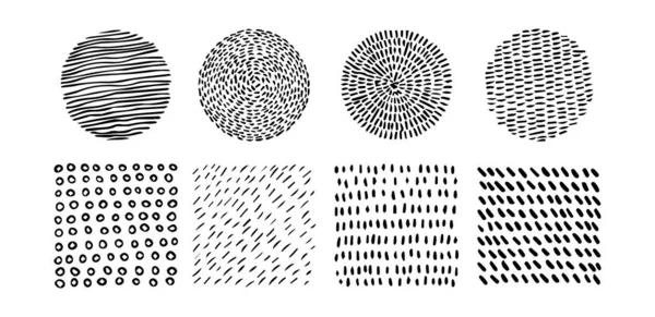 Set Doodle Patterns Abstract Shapes Design Elements Trendy Pattern Poster – Stock-vektor