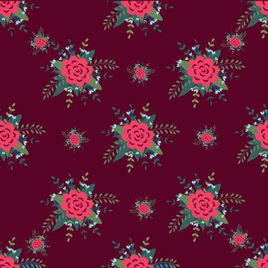 Flower arrangement seamless pattern. Background for wallpapers, textiles, papers, fabrics