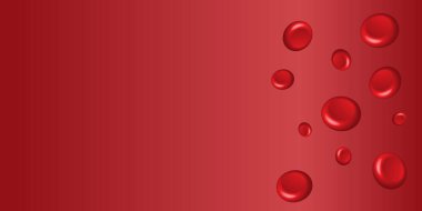 Blood anemia background. Red blood cells 3d mock up design. Hemoglobin low level.Medicine banner printable flyer, brochure with text space clipart