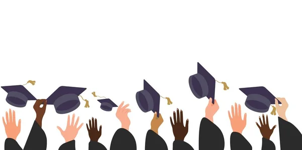 Συγχαρητήρια Αποφοίτησης Στο Σχολείο Πανεπιστήμιο Κολέγιο — Διανυσματικό Αρχείο