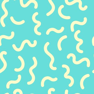 Moda 90 'ların tarzında pürüzsüz bir model. Basit çocuksu baskı. Tekstil, arkaplan, ambalaj için