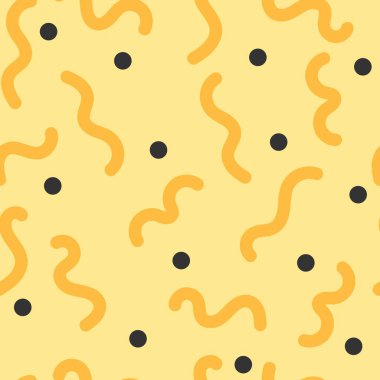 Moda 90 'ların tarzında pürüzsüz bir model. Basit çocuksu baskı. Tekstil, arkaplan, ambalaj için