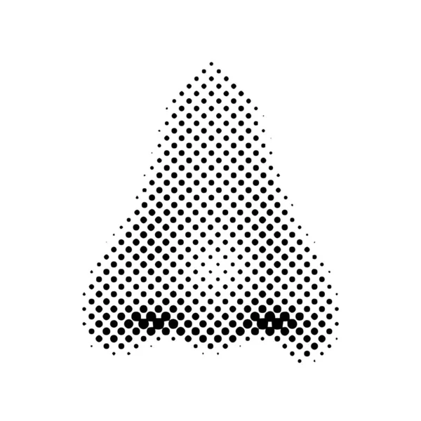 Γυναικείο Στυλ Μύτης 90S Σχήμα Halftone Για Μοντέρνο Κολάζ Στήθος — Διανυσματικό Αρχείο