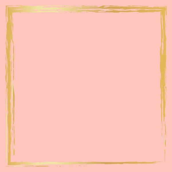 Золоті Кути Рожевому Тлі Шаблон Преміум Дизайну Стиль Розкоші — стоковий вектор