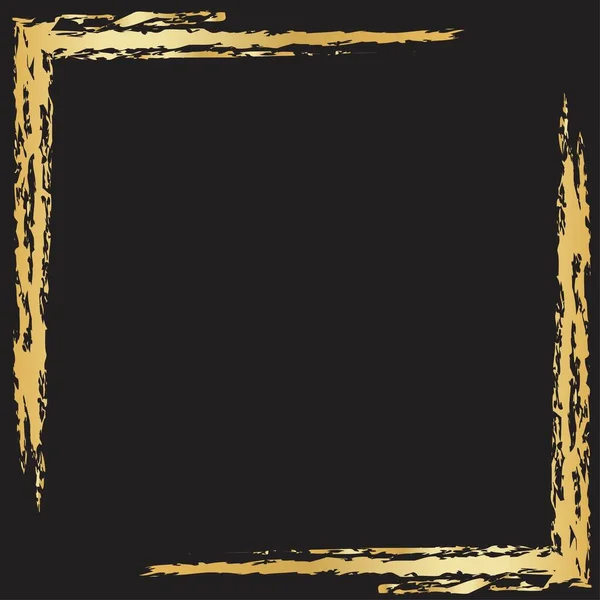 Золоті Кути Темному Тлі Шаблон Преміум Дизайну Стиль Розкоші — стоковий вектор