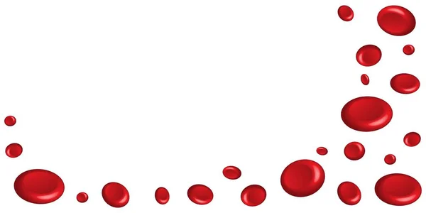 Glóbulos Rojos Sobre Fondo Blanco Aislado Concepto Médico Sanitario Tema — Vector de stock