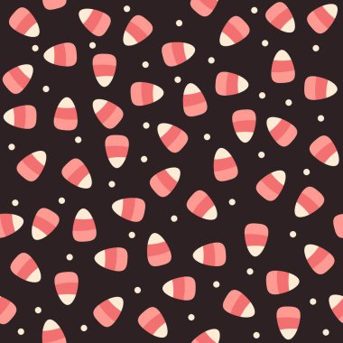 Candy corn Halloween seamless pattern.  Is ideal for baby or toddler girl fabric, gift wrapping, party decoration clipart