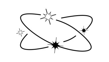 Y2k geometrik şekil, yıldızlı minimalist çerçeve. Sosyal medya veya poster için geçmişe dönük tasarım ögesi