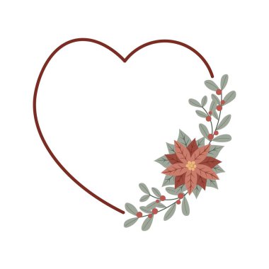 Kırmızı noktalı Noel çerçevesi. Yeni yıl ve Noel kartları için tasarım, yapıştırma defteri, ajanda, davetiye.