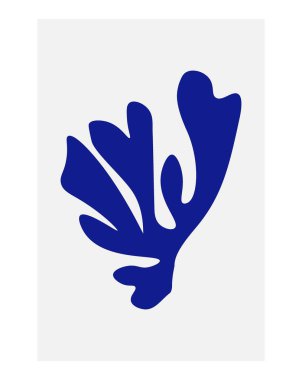 Soyut poster tasarımı. Organik geometrik şekilli modern duvar sanatı. Yaratıcı tasarım için minimalist resim