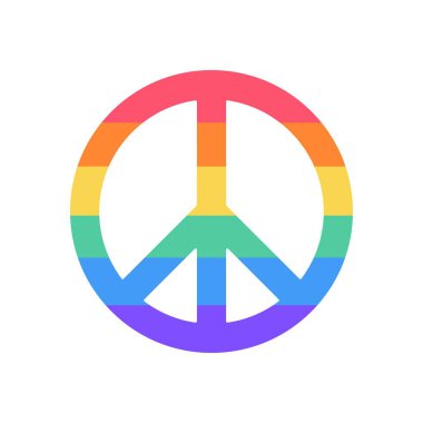 LGBT barış işareti. Gurur topluluğu. LGBTQ. Eşcinsel gururu. Gökkuşağı bayrağı cinsel kimliği