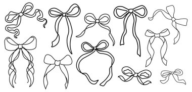 Bir çift fiyonk. Saç dekoru için düğümler. Moda kızları saç örme aksesuarları