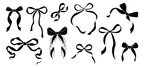 Bir çift fiyonk. Saç dekoru için düğümler. Moda kızları saç örme aksesuarları