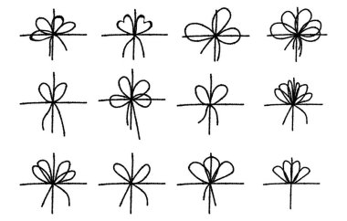 Tebeşir desenli kurdele yayları. Paket ya da mektup için düğümlenmemiş. Zarif asgari biçim