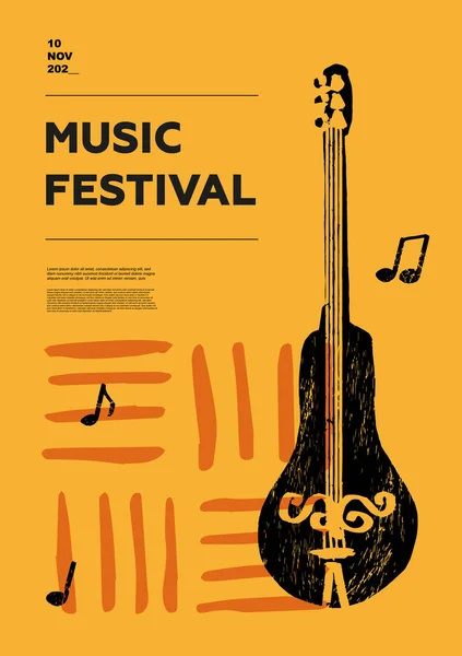 Komuz Mensen Muziekfestival Poster Snaren Muziekinstrumenten Wedstrijd Een Set Vectorafbeeldingen — Stockvector