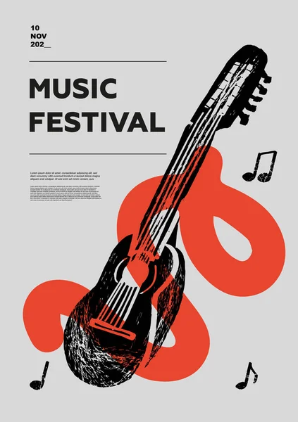 Charango Folk Manifesto Del Festival Musicale Strumenti Musicali Corda Competizione — Vettoriale Stock