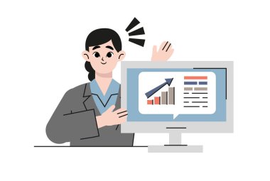 Web sitesinde veri analizi yapan programcılar, kodcular veya iş adamları, grafikler, grafikler, bilgi grafikleri, dizüstü bilgisayarlı genç bir kadın, grafik analizi, istatistik, bilgi grafikleri tartışan insanlar.