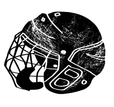 Hokey kaskı desenli. Hokey kask vektörünün basit bir gösterimi