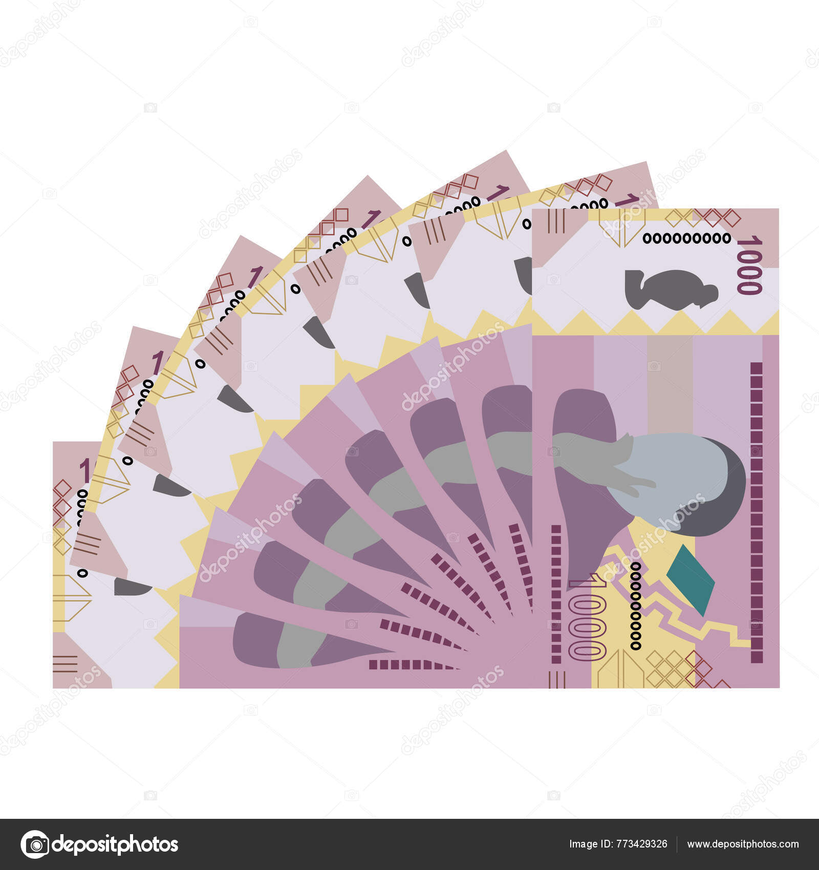 安哥拉Kwanza矢量图解安哥拉的货币组合是捆绑钞票纸货币1000 Aoa 平淡的风格被白色背景隔离最简单的设计图库矢量图©Zhuna  773429326