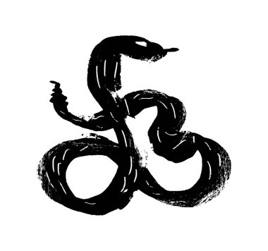  Yılan burcu yılı. Yeni yıl için yılan resimli Çince karakter