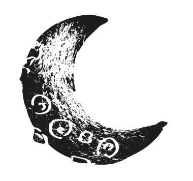 Ay evreleri. Çizilmiş vektör çizim el