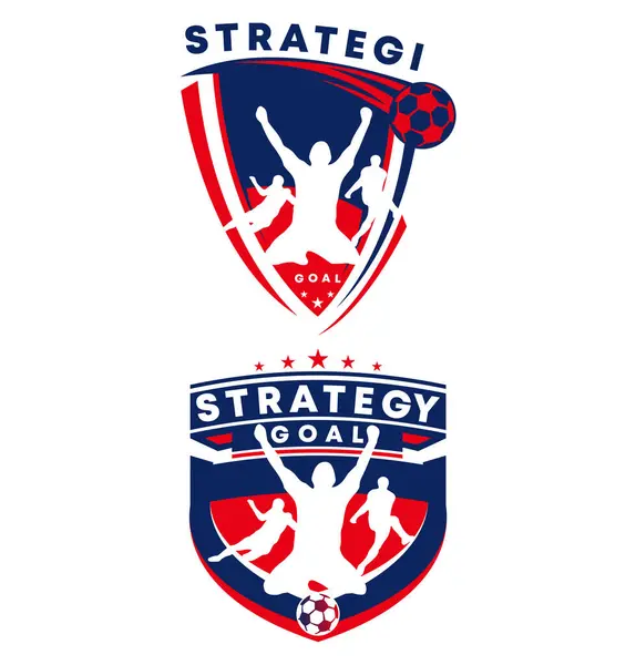 Takım için strateji futbol logosu 