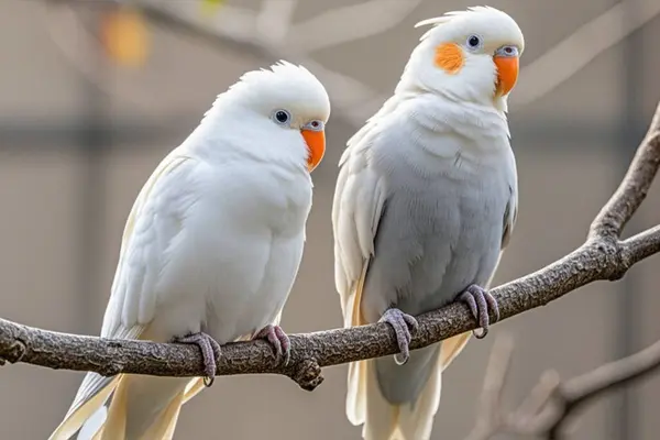white parrot in the garden