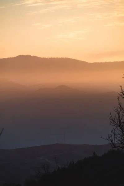 美丽的落日落山 — 图库照片