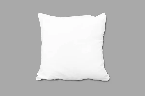 Empty Blank Square White Pillow Mockup Isolated Background Rendering — Stock Photo, Image