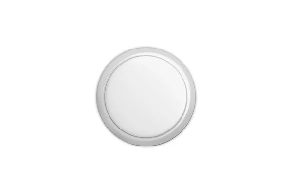 Boş Beyaz Yuvarlak Krema Kavanozu Modeli Beyaz Arka Planda Izole — Stok fotoğraf