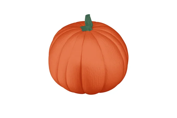 Pumpkin Mockup Isolated White Background Halloween Holiday Attribute Rendering — Stock Photo, Image
