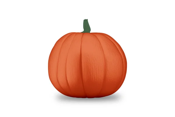 Pumpkin Mockup Isolated White Background Halloween Holiday Attribute Rendering — Stock Photo, Image